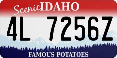 ID license plate 4L7256Z