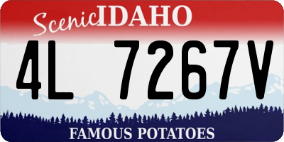 ID license plate 4L7267V