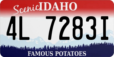 ID license plate 4L7283I