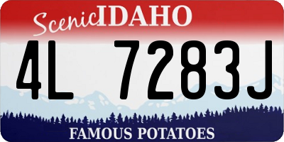 ID license plate 4L7283J