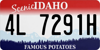 ID license plate 4L7291H