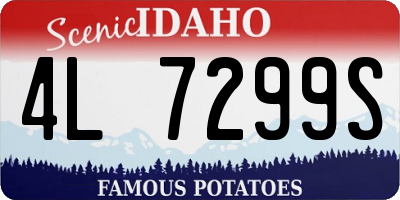 ID license plate 4L7299S