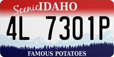ID license plate 4L7301P