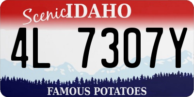 ID license plate 4L7307Y