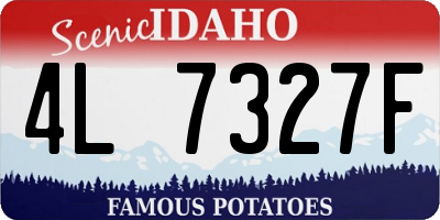 ID license plate 4L7327F