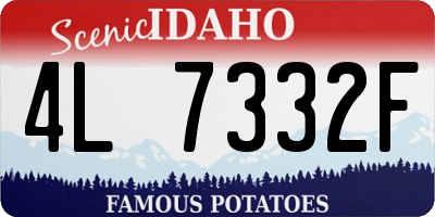 ID license plate 4L7332F