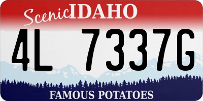 ID license plate 4L7337G