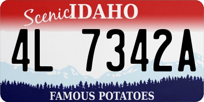 ID license plate 4L7342A