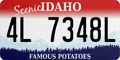 ID license plate 4L7348L