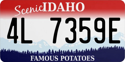 ID license plate 4L7359E