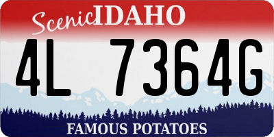 ID license plate 4L7364G
