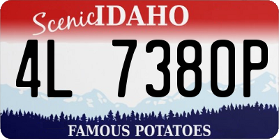 ID license plate 4L7380P