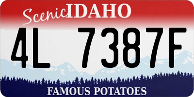 ID license plate 4L7387F