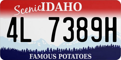 ID license plate 4L7389H