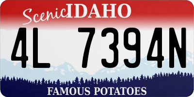 ID license plate 4L7394N
