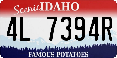 ID license plate 4L7394R
