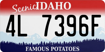 ID license plate 4L7396F