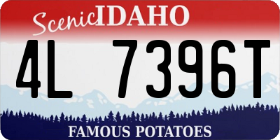 ID license plate 4L7396T