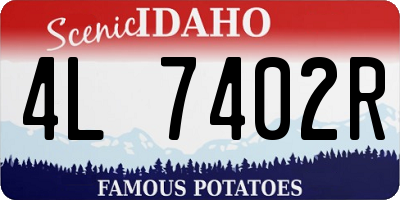 ID license plate 4L7402R
