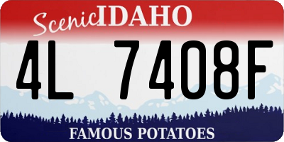 ID license plate 4L7408F
