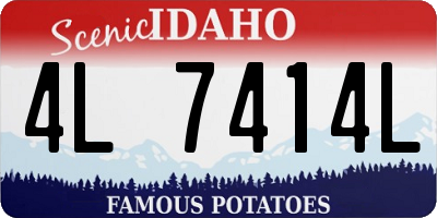 ID license plate 4L7414L