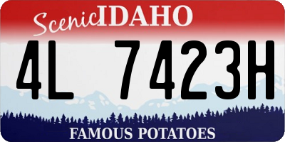ID license plate 4L7423H