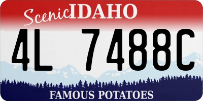 ID license plate 4L7488C