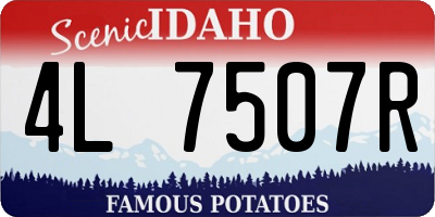 ID license plate 4L7507R
