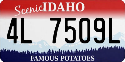 ID license plate 4L7509L