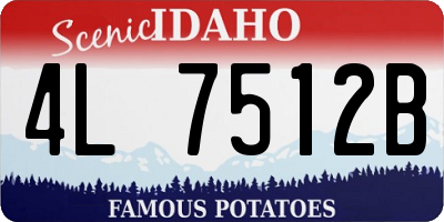 ID license plate 4L7512B