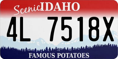 ID license plate 4L7518X