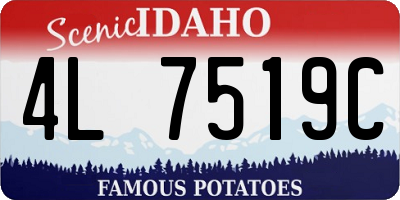 ID license plate 4L7519C