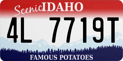 ID license plate 4L7719T