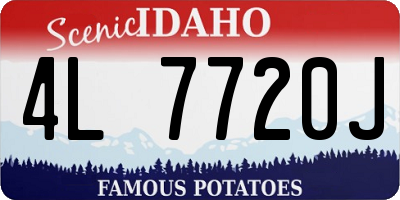 ID license plate 4L7720J