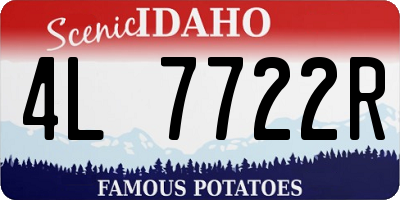 ID license plate 4L7722R
