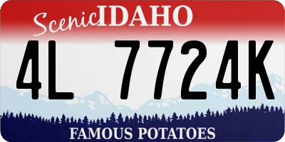 ID license plate 4L7724K