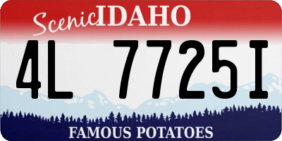 ID license plate 4L7725I