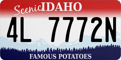 ID license plate 4L7772N