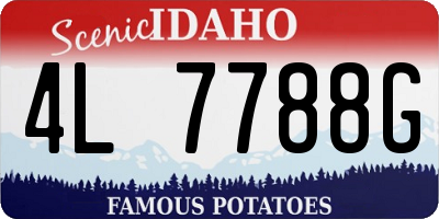 ID license plate 4L7788G