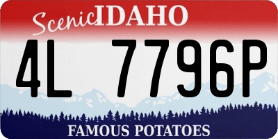 ID license plate 4L7796P