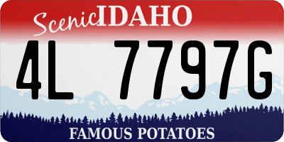 ID license plate 4L7797G