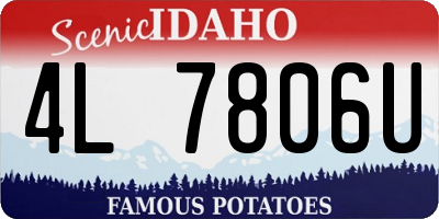 ID license plate 4L7806U
