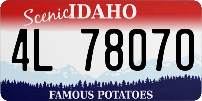 ID license plate 4L7807O