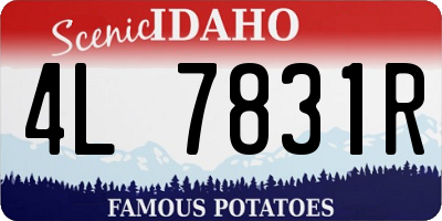 ID license plate 4L7831R