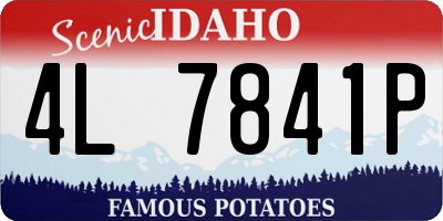 ID license plate 4L7841P