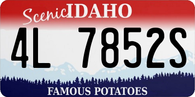 ID license plate 4L7852S
