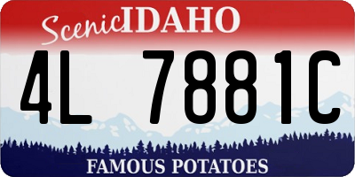 ID license plate 4L7881C