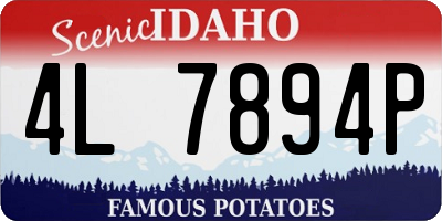 ID license plate 4L7894P