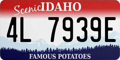 ID license plate 4L7939E
