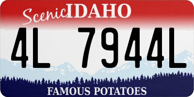 ID license plate 4L7944L